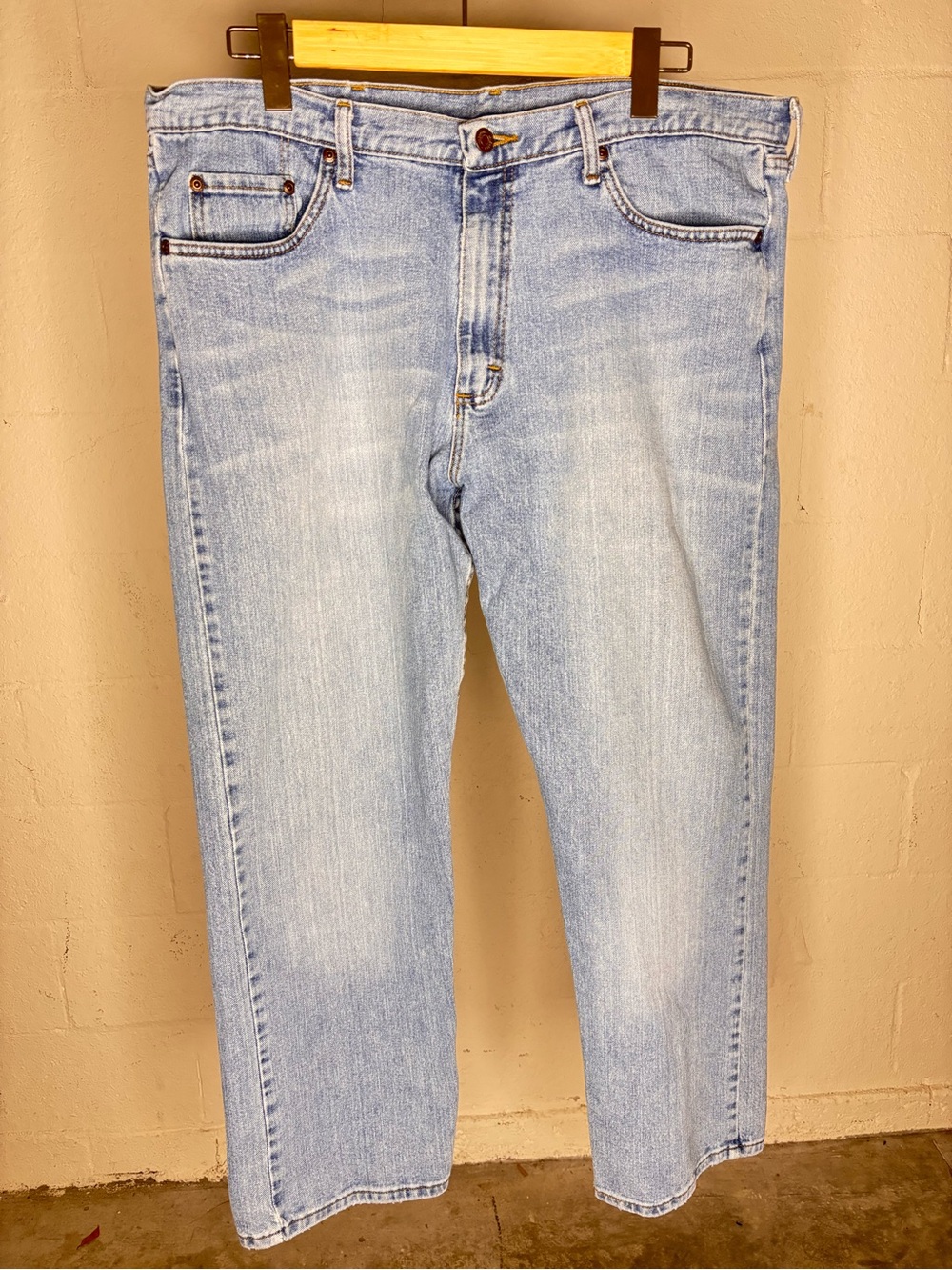 Wrangler Jeans Relaxed Straight Fit Denim Jeans Blue Men's 38x29 (US)